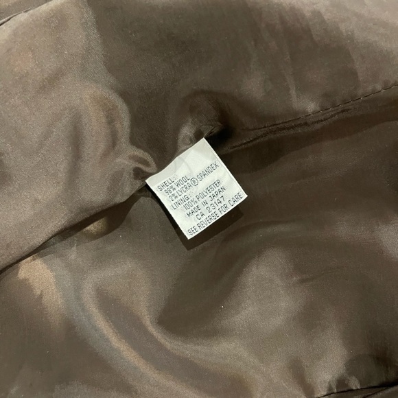 TALBOTS brown ITALIAN WOOL 2-piece suit pants (size 14) & jacket (size 12) - Picture 9 of 12
